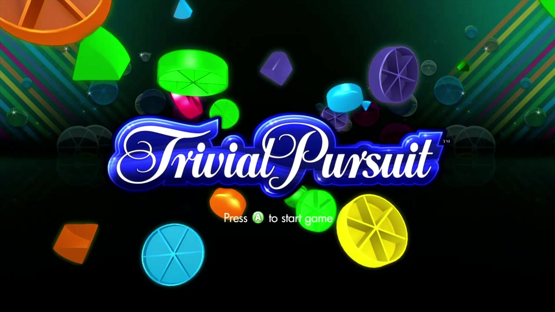 Trivial Pursuit title screen for Xbox 360